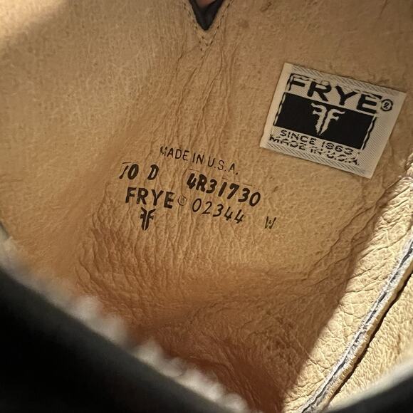 Frye Cowboy Boots Mens 10 D Grey Leather Distressed Western Boots - Picture 9 of 9